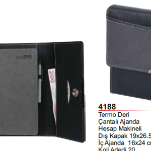 4188 Termo deri çantalı ajanda