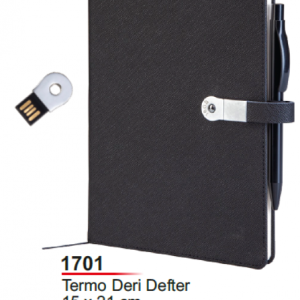 1701 Termo Deri Defter, 16 gb Usb'li