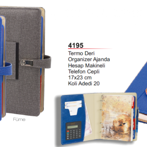 4195 Termo Deri Organizer Ajanda