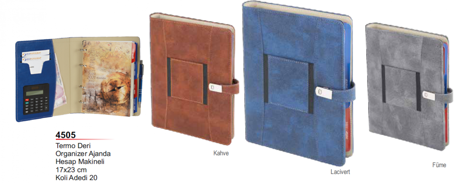 4505 Termo Deri Organizer Ajanda