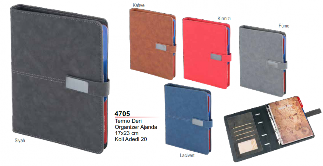 4705 Termo Deri Organizer Ajanda