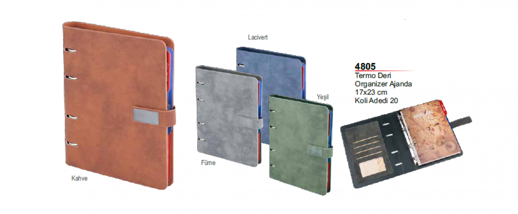 4805 Termo Deri Organizer Ajanda