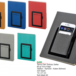 6490 Termo Deri Cepli Defter