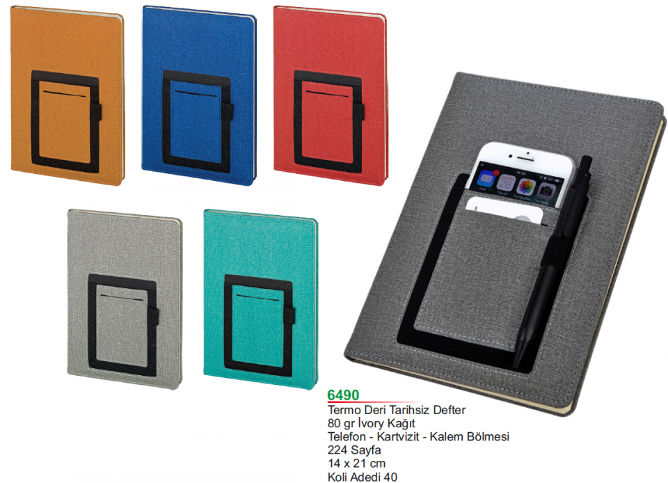 6490 Termo Deri Cepli Defter
