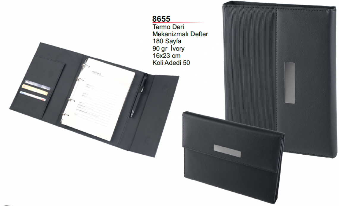 8655 Termo deri mekanizmalı defter