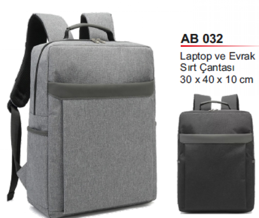 AB 032 Laptop ve Evrak Sırt Çantası
